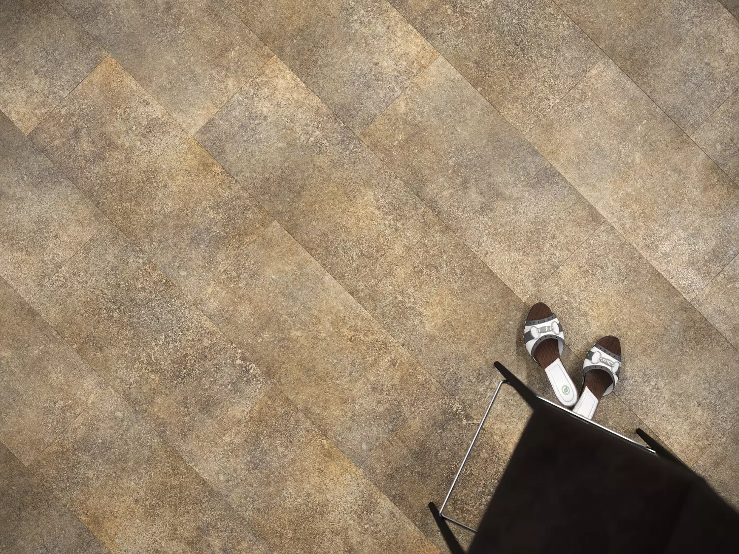 Кварцвиниловая плитка клеевая Fine Floor Stone FF-1458 Шато Де Фуа