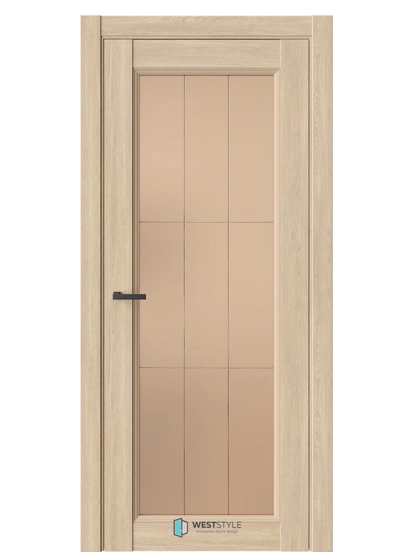 Межкомнатная дверь WestStyle Enika Enika 2 ДО Сатинат Бронза Сенди