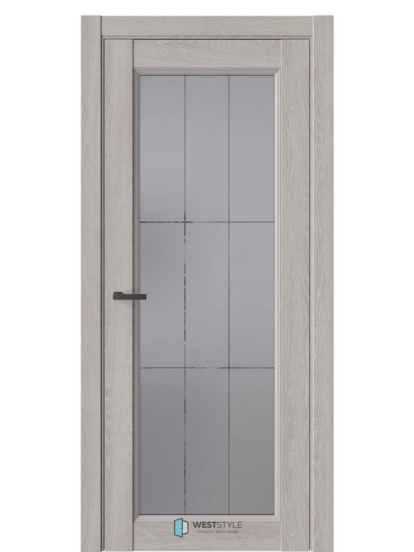 Межкомнатная дверь WestStyle Enika Enika 2 ДО Сатинат Графит Дуб серый