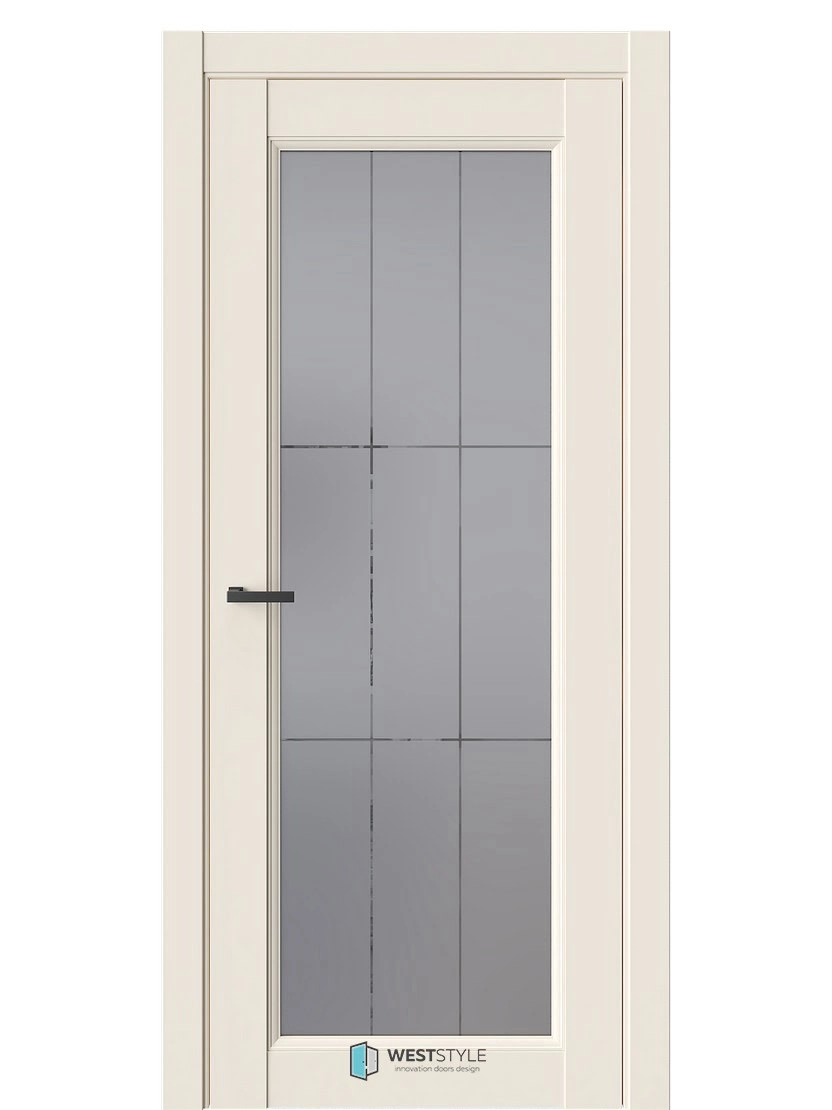 Межкомнатная дверь WestStyle Enika Enika 2 ДО Сатинат Графит Emlayer Бежевый