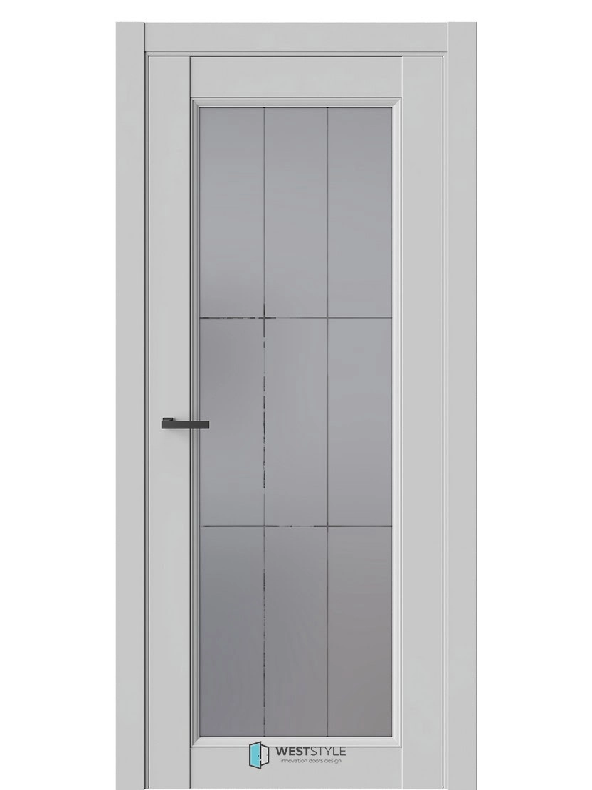 Межкомнатная дверь WestStyle Enika Enika 2 ДО Сатинат Графит Emlayer Серый