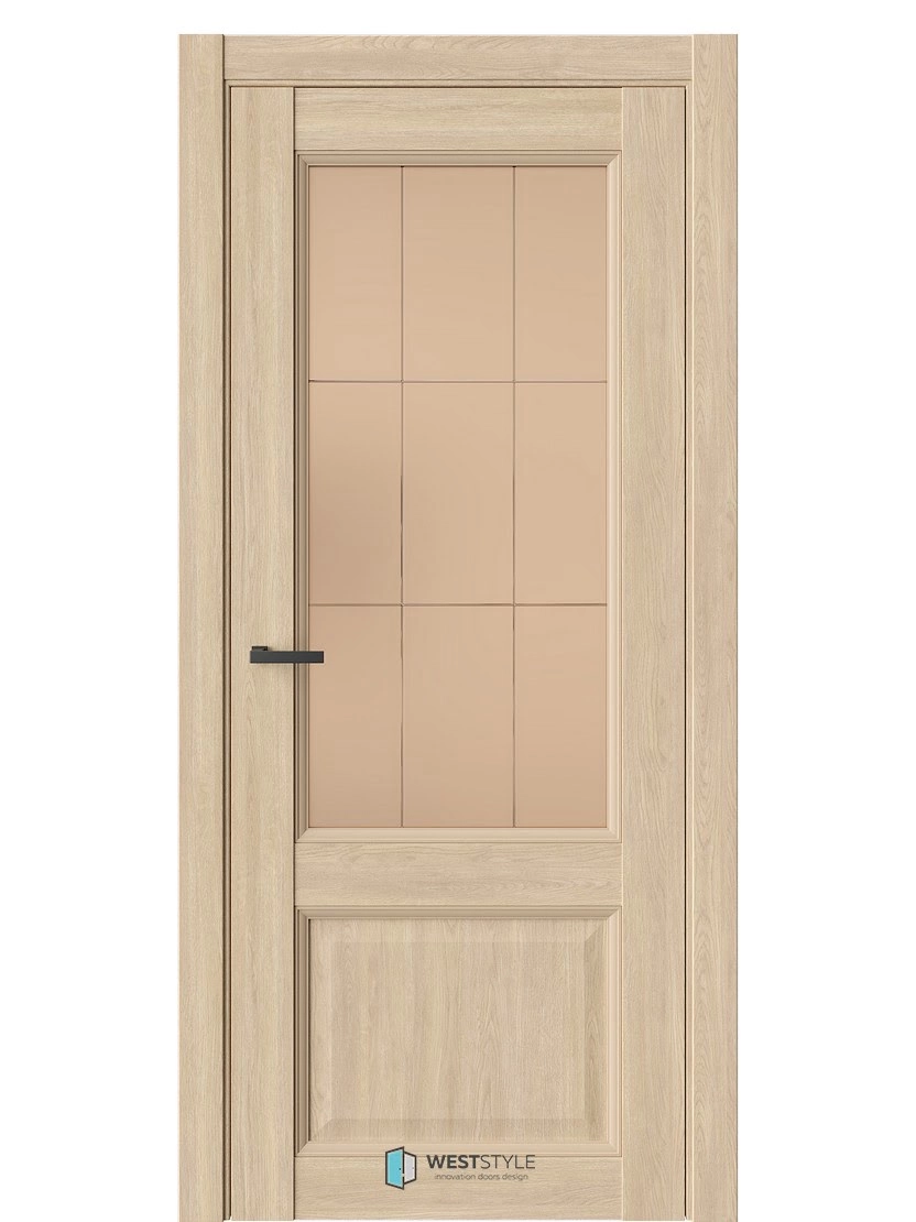 Межкомнатная дверь WestStyle Enika Enika 4 ДО Сатинат Бронза Сенди