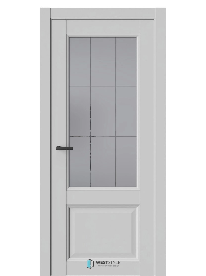 Межкомнатная дверь WestStyle Enika Enika 4 ДО Сатинат Графит Emlayer Серый