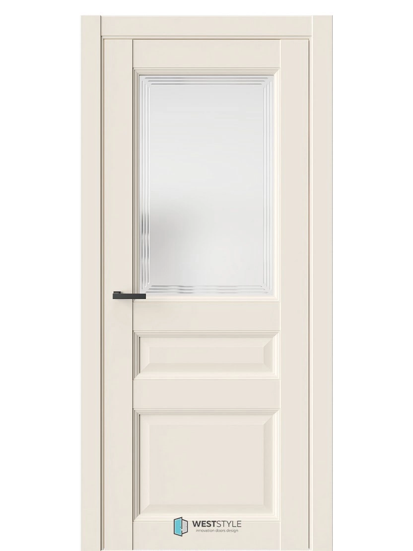 Межкомнатная дверь WestStyle Enika Enika 6 ДО Сатинат Белый Emlayer Бежевый