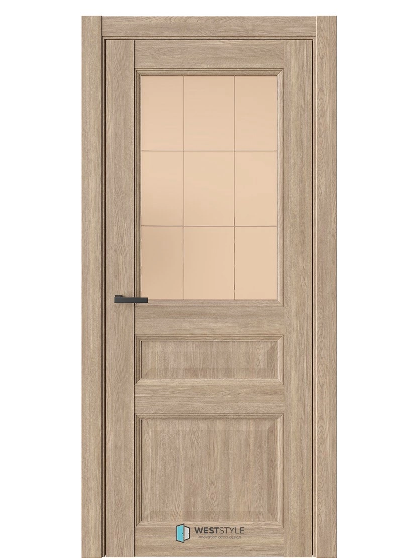 Межкомнатная дверь WestStyle Enika Enika 6 ДО Сатинат Бронза Брандо