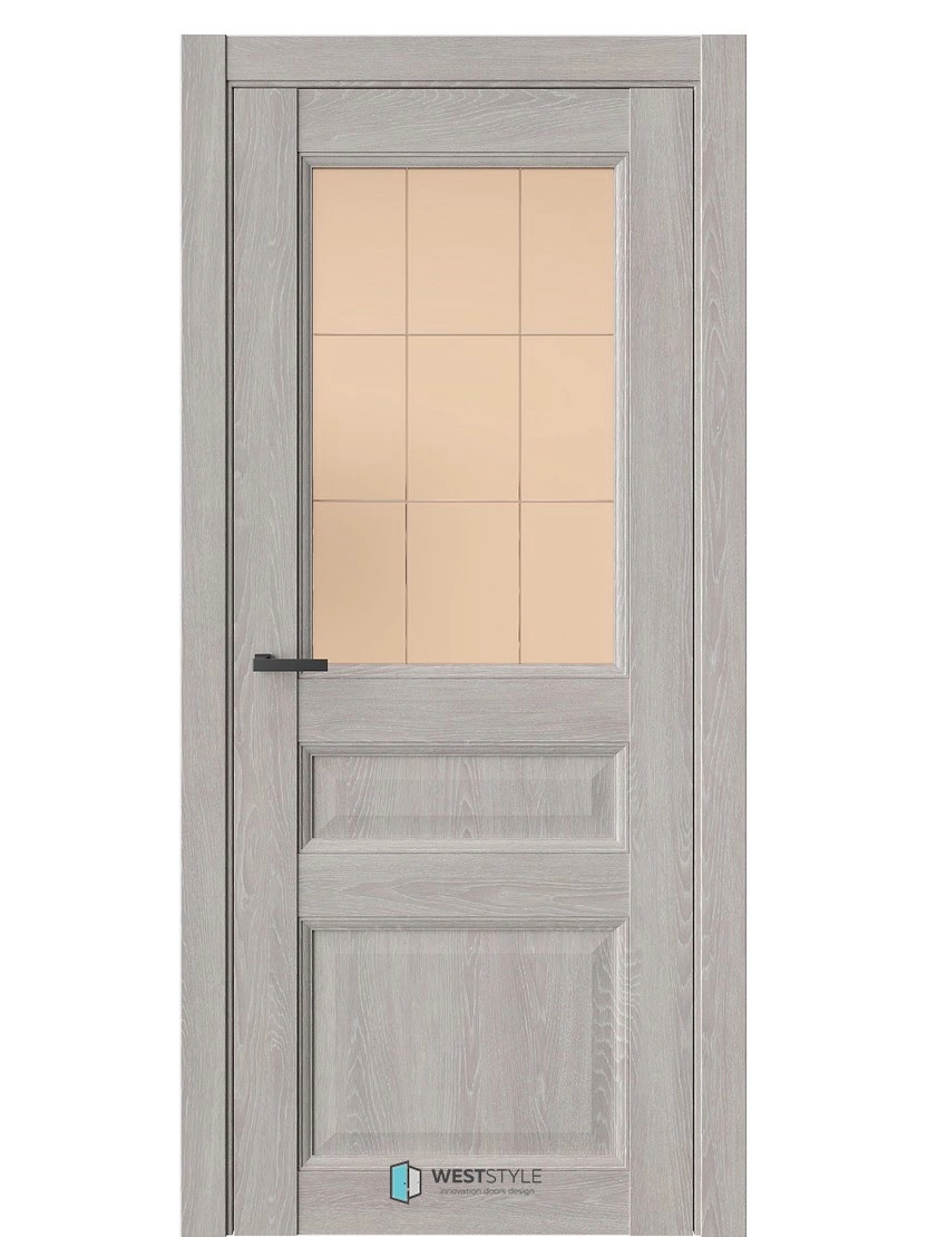 Межкомнатная дверь WestStyle Enika Enika 6 ДО Сатинат Бронза Дуб серый