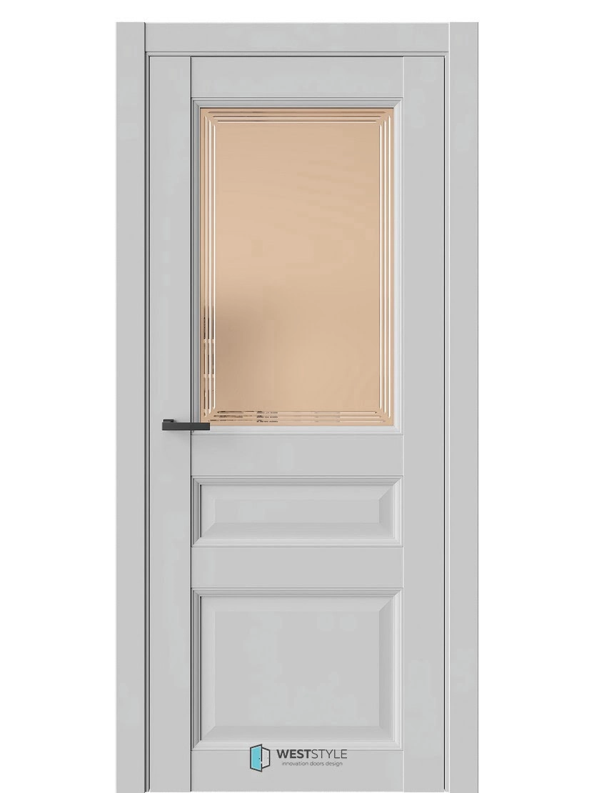 Межкомнатная дверь WestStyle Enika Enika 6 ДО Сатинат Бронза Emlayer Серый