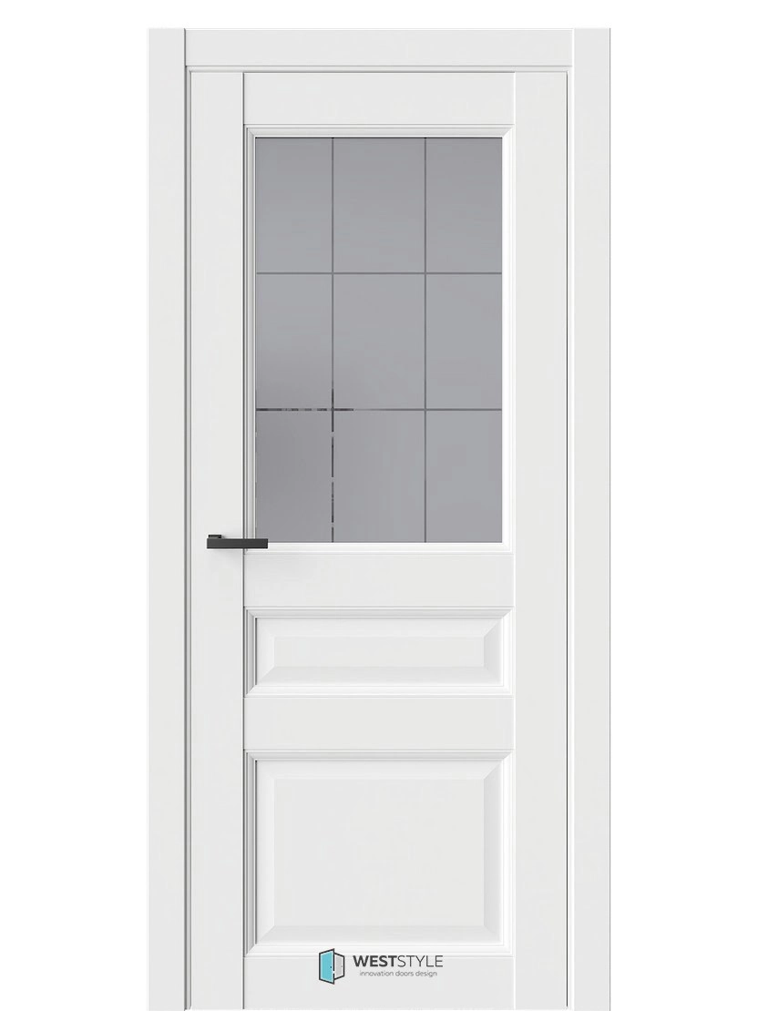 Межкомнатная дверь WestStyle Enika Enika 6 ДО Сатинат Графит Emlayer Белый