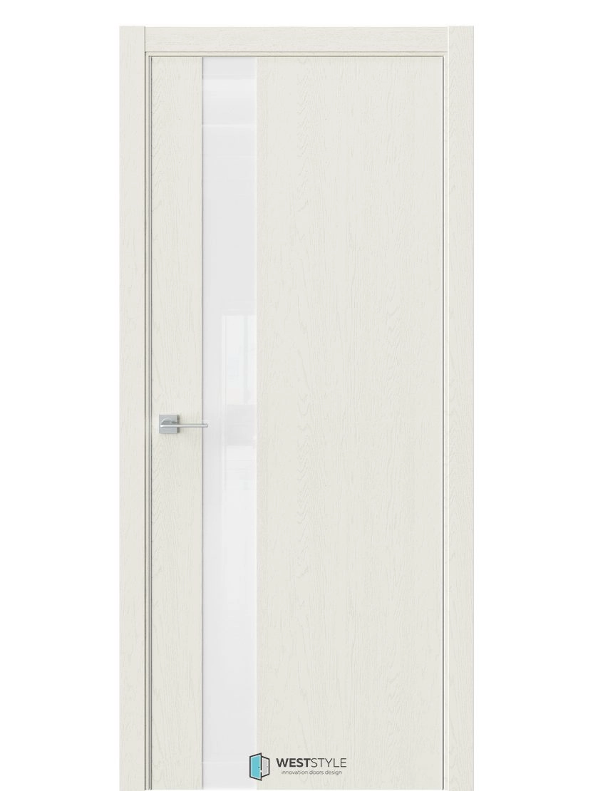 Межкомнатная дверь WestStyle Industrial IN2 ДО Lacobel Аляска Дуб монтана