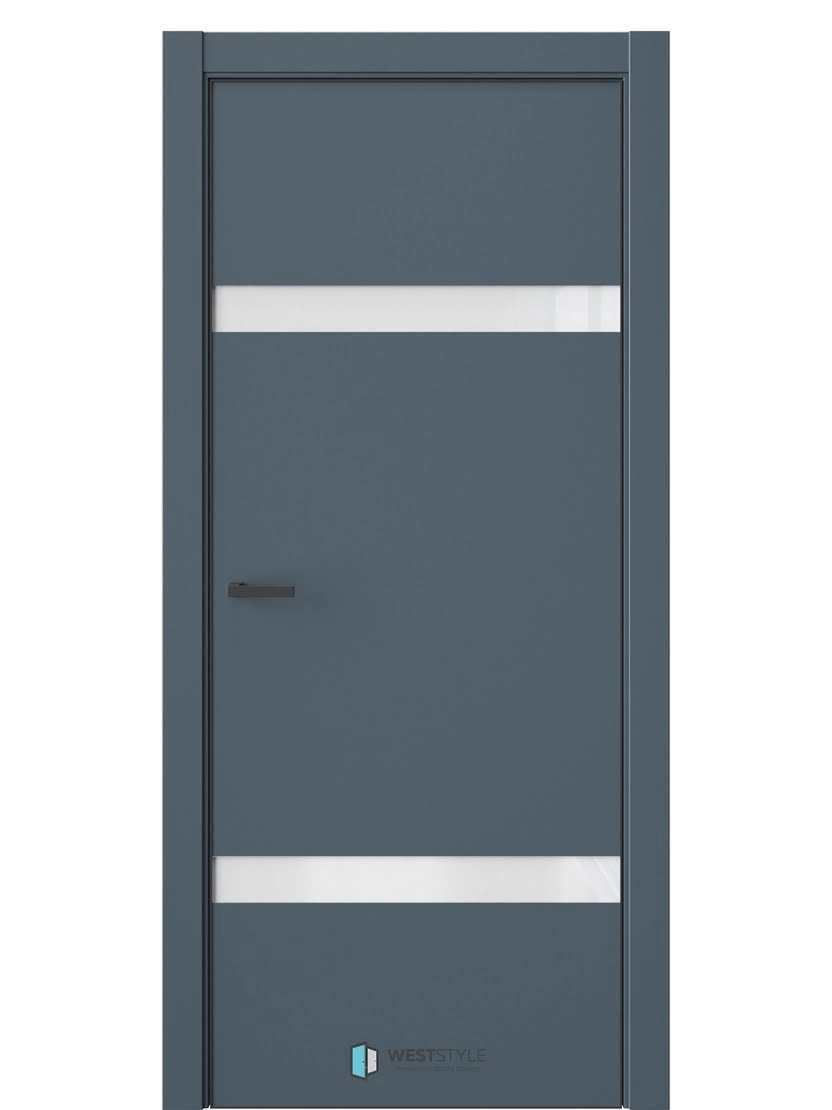 Межкомнатная дверь WestStyle Industrial IN3 ДО Lacobel Аляска Океанская волна