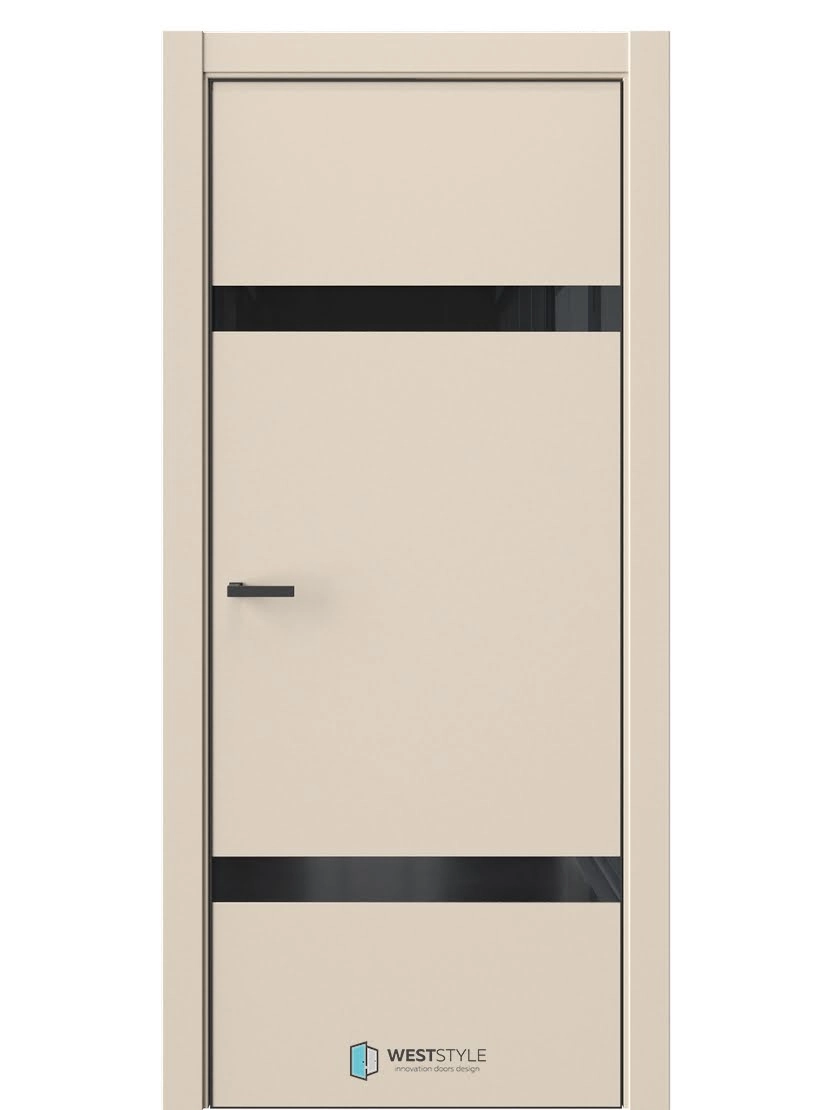 Межкомнатная дверь WestStyle Industrial IN3 ДО Lacobel Черное Лазурный песок