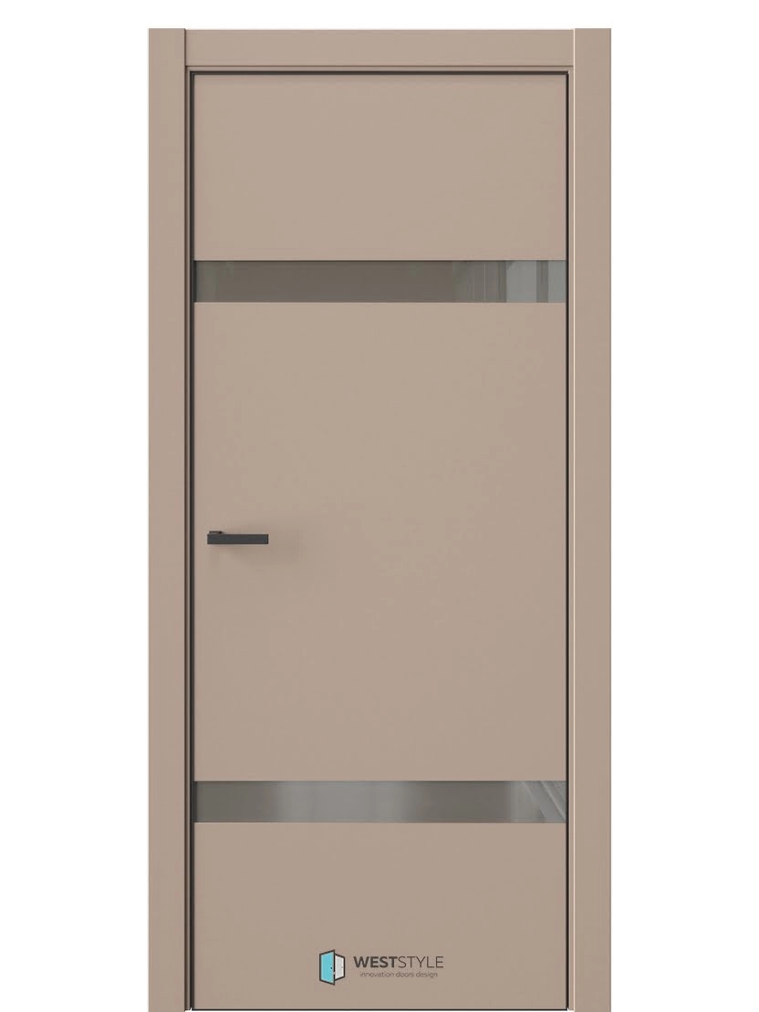 Межкомнатная дверь WestStyle Industrial IN3 ДО Lacobel Коричневый Глясе