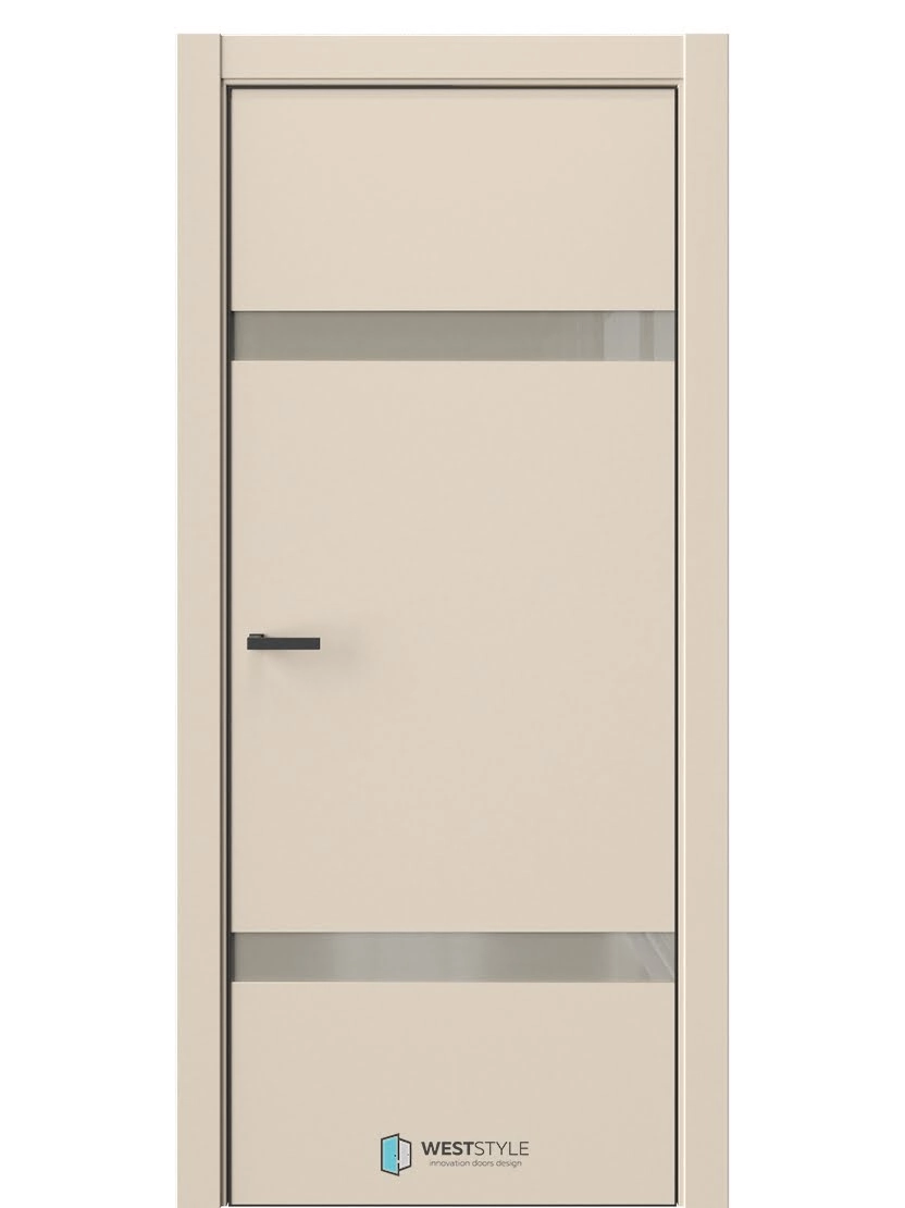 Межкомнатная дверь WestStyle Industrial IN3 ДО Lacobel Шамуа Лазурный песок