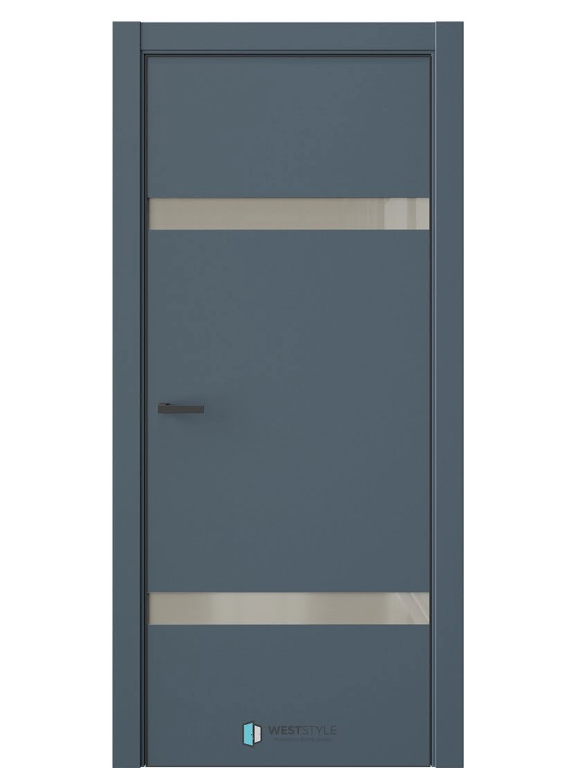 Межкомнатная дверь WestStyle Industrial IN3 ДО Lacobel Шамуа Океанская волна