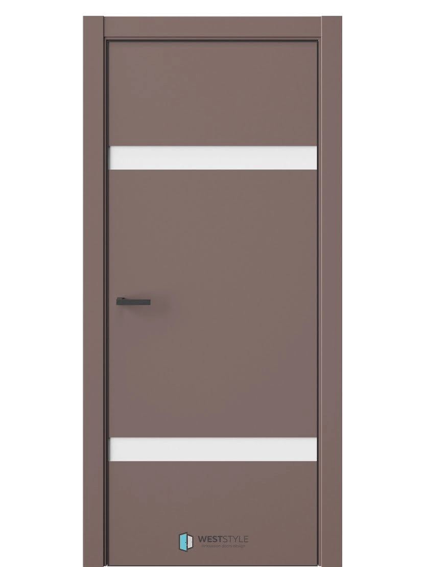 Межкомнатная дверь WestStyle Industrial IN3 ДО Matelac аляска сатин Милкшейк