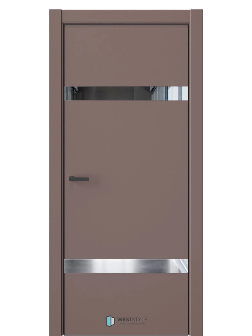 Межкомнатная дверь WestStyle Industrial IN3 ДО Зеркало Милкшейк