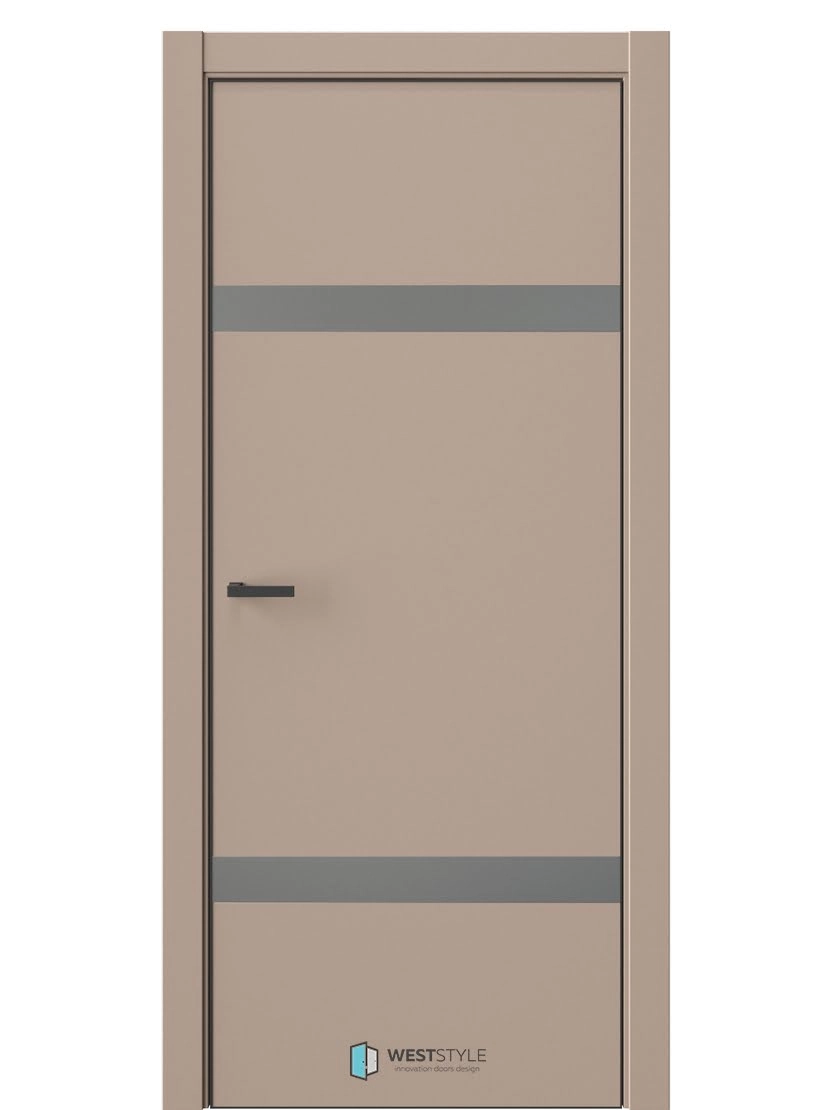 Межкомнатная дверь WestStyle Industrial IN3 ДО Зеркало сатин графит Глясе